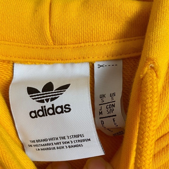 Men's Adidas Yellow Hoodie - Small - Picture 3 of 4